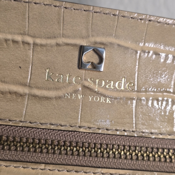 Kate Spade Romy Perri Lane Croco Rosy Beige Bag - Picture 2 of 14
